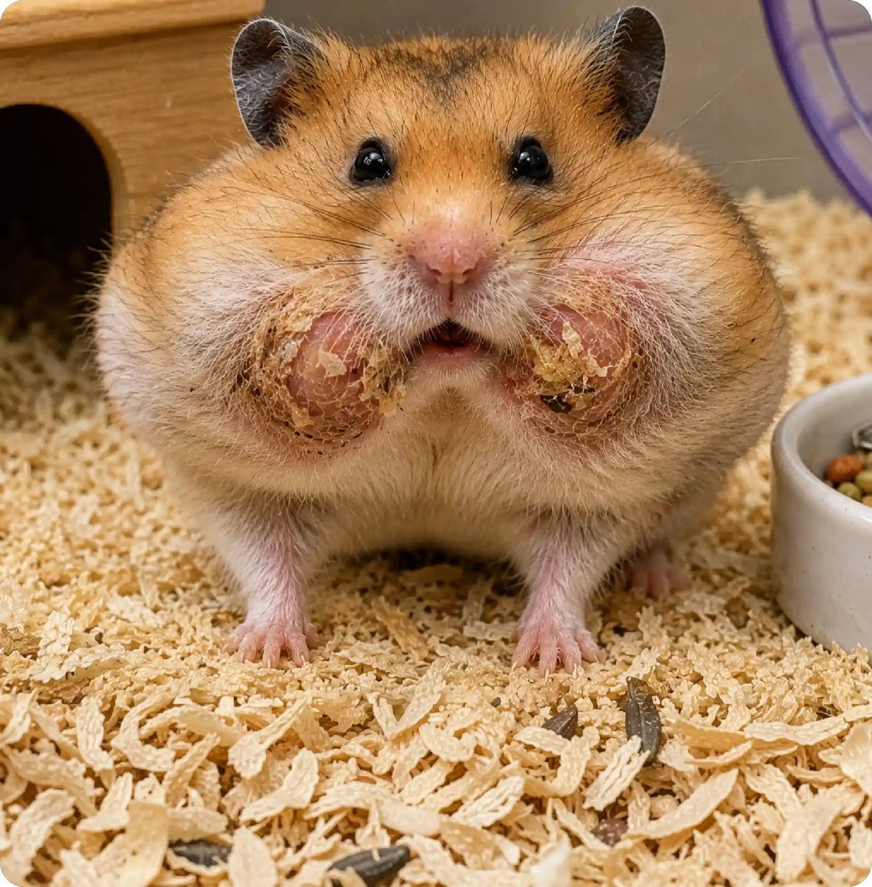 Bilateral Cheek Pouch Impaction
